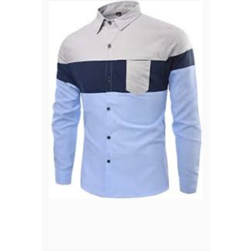 Trustpay - Men's Long Sleeved Shirt - Blue