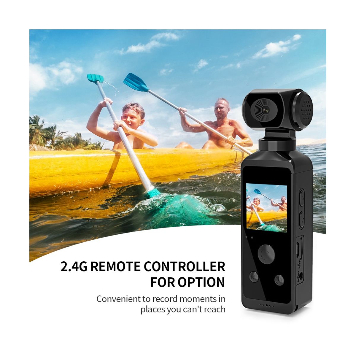 4K Pocket Action Camera HD LCD Screen 270&deg; Rotatable Wifi Mi