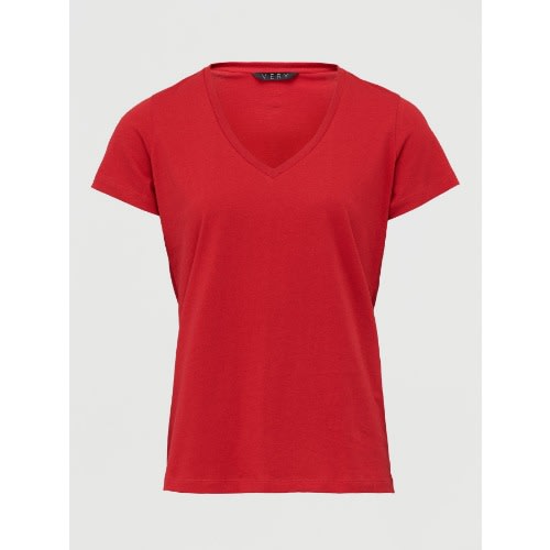 V-Neck Tee - Red