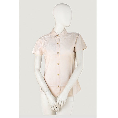 Women Cotton Button Through Short Sleeve Shirt
