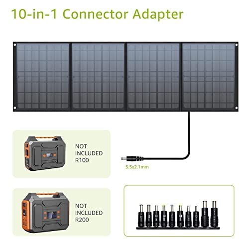 Portable Solar Panel 40 WattFoldable Solar Charger For Outdo