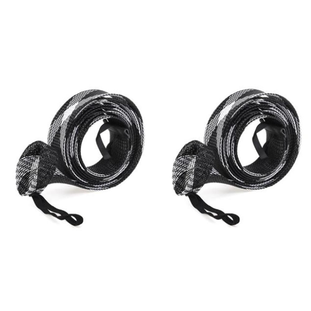 Elastic Fishing Rod Protective Sheath Net Tube Cover,White+B