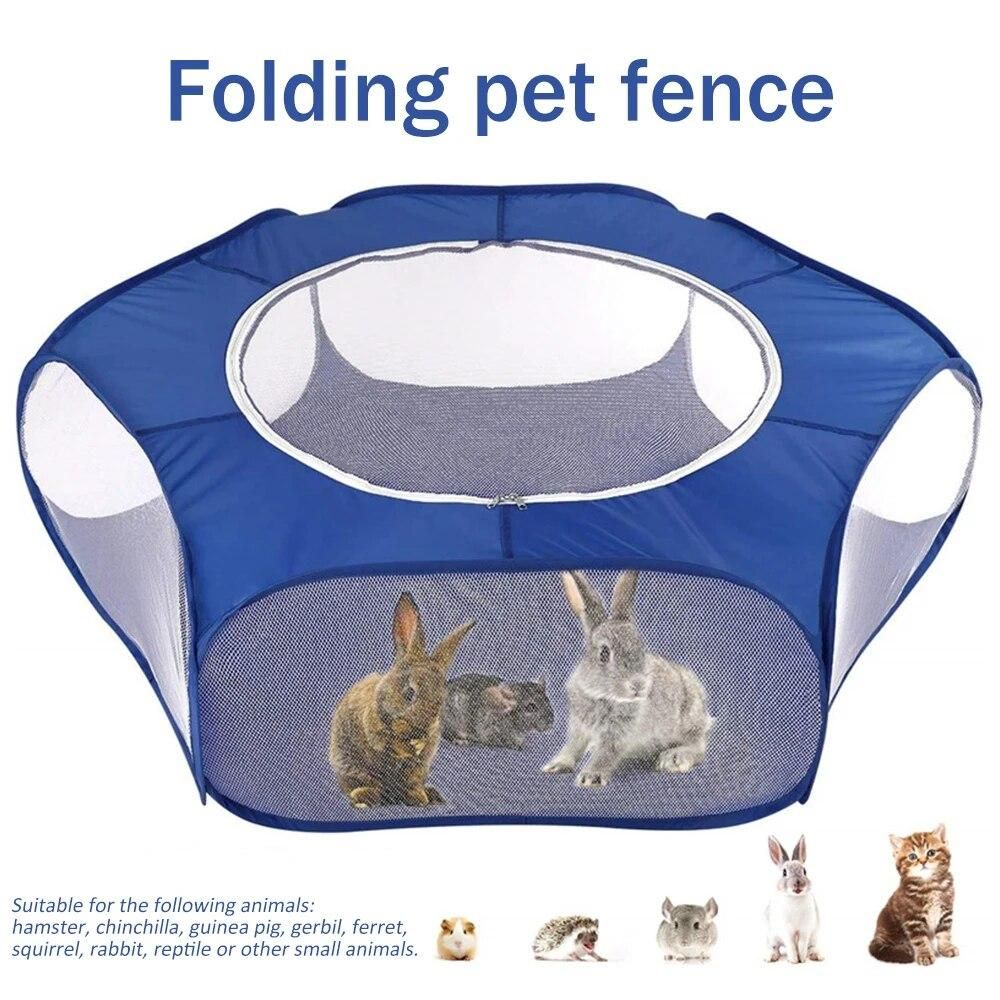 Pet House For Dog Cat Tent Folding Kennel Dog Fence Rabbit Cage Pet Playpen Outdoor Indoor Game For Small Animals Puppy Kitten