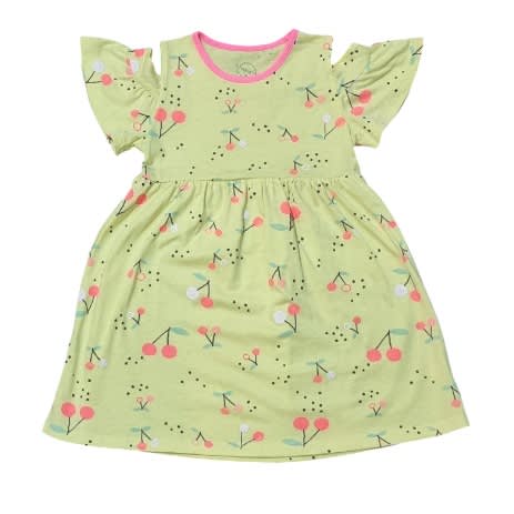 Casual Dress With Cherry Prints