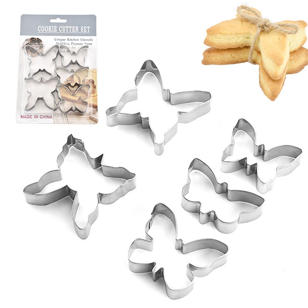 Cookie Baking Molds Set Stainless Steel Butterfly Shape