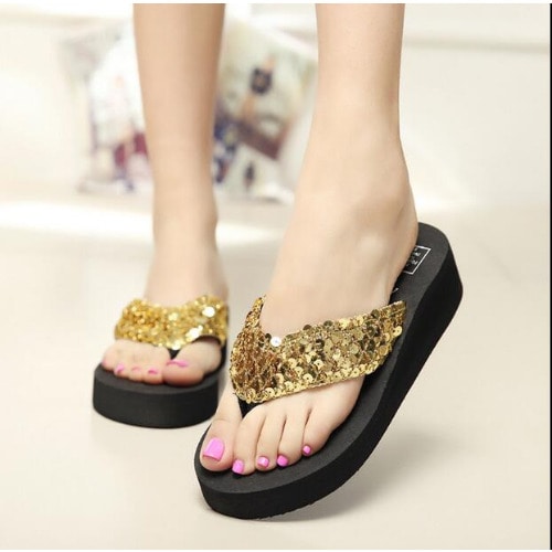 Designer I-Smoke Stogies Slippers - Gold