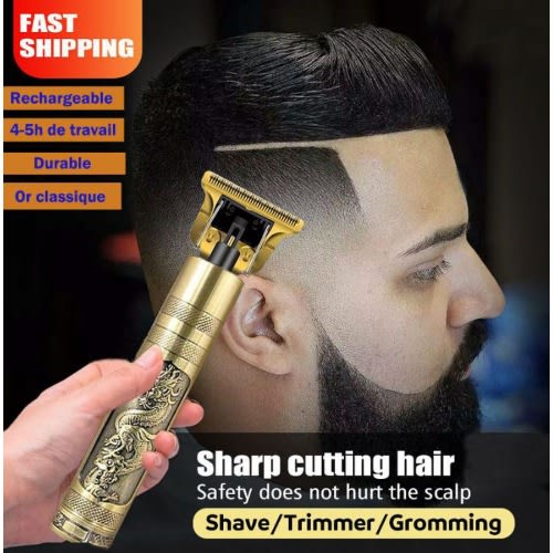 Vintage T9 Lcd Display Rechargeable Hair Clipper - 1200mah