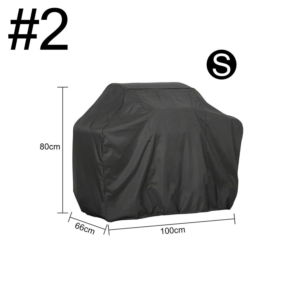 1Set BBQ Grill Cover Protective 210D Oxford Cloth Dust-Proof Rainproof Moisture-proof Furnace Cover Outdoor Sun-Safe Barbecue