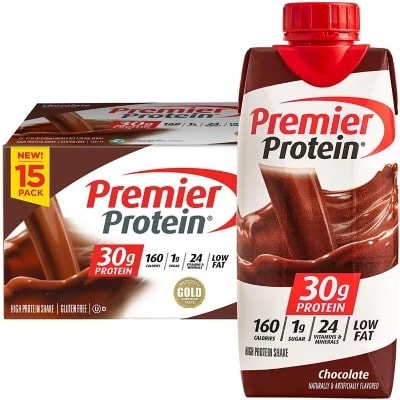 Premier Protein High Protein Shake, Chocolate Flavour 4. 87l - 15 Pack