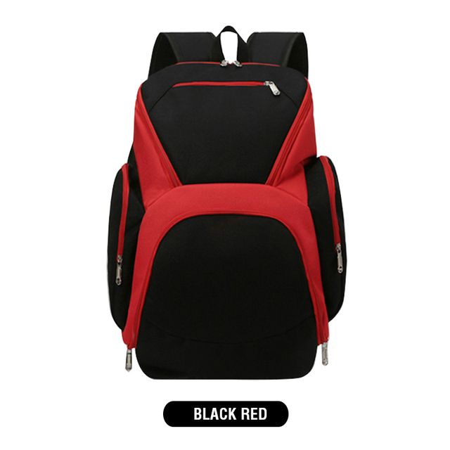 Custom Logo Basketball Backpack Large Capacity Training Bag Personality Customzation Sportsmen's Football Team Sports Bag  Print(#BLACK RED)