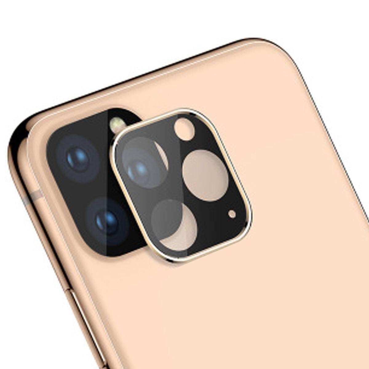 Camera Lens Protection For IPhone11 Pro 3D Full Cover -- Silver / Black / Gold Gold