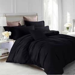 Plain Black Duvet Cover