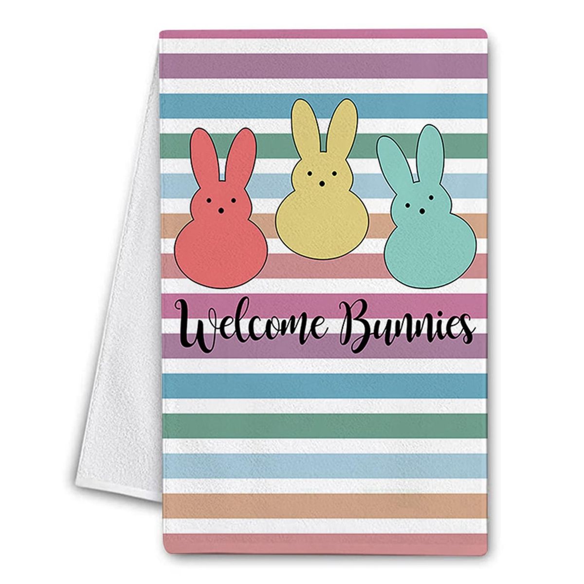 Kitchen Towel Easter Rabbit Pattern Dish Cleaning Cloth