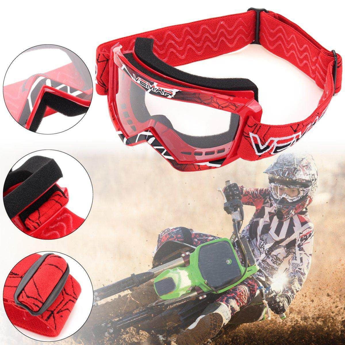 Red Kids Children Motorcycle DirtBike Riding Eyewear Protector Red