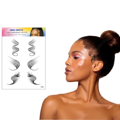 Temporal Baby Hairline Tattoo For Female - JSO8