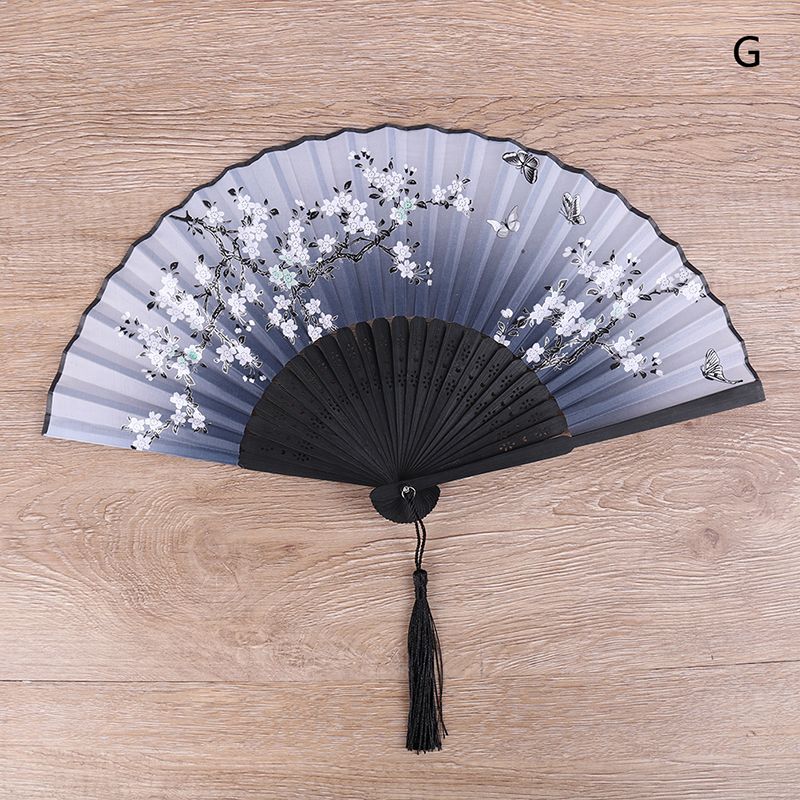 Carved 1pc Fans Crafts Decorative Spun Silk Chinese Printed Vintage Hollow Dropshipping Fan Folding Flower Decoration Hand