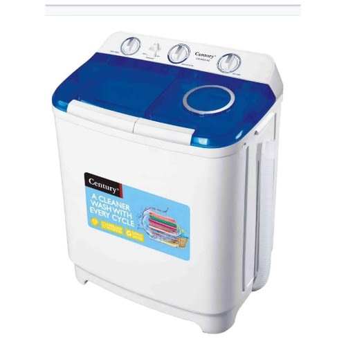 9.5kg Twin Tub Semi Automatic Washing Machine - Washing + Spinning