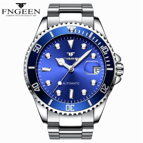 Water Resistant Stainless Steel Mechanical Wrist Watch