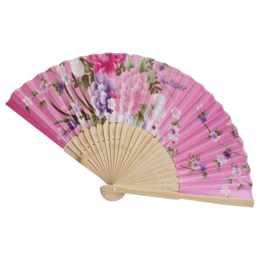 Summer Gifts Chinese Vintage Party Fan Coloful Dance Folding Wedding Bamboo Flower Pocket Held 1pc Hand