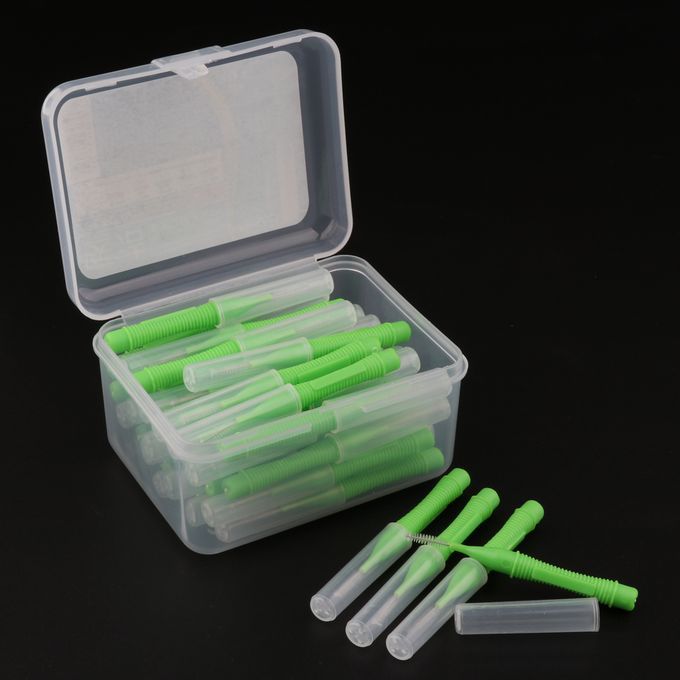 40x Oral Dental Interdental Brush Plastic Tooth Pick Green 0.8mm