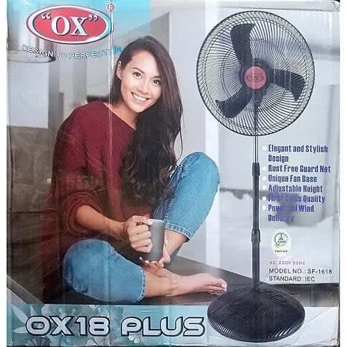 18 Plus Standing Fan - Black
