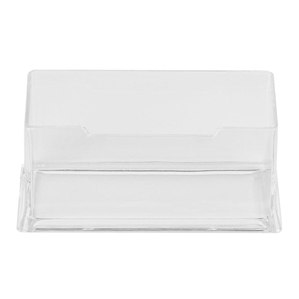 Clear Desktop Business Card Holder Display Stand Acrylic Plastic Desk Shelf