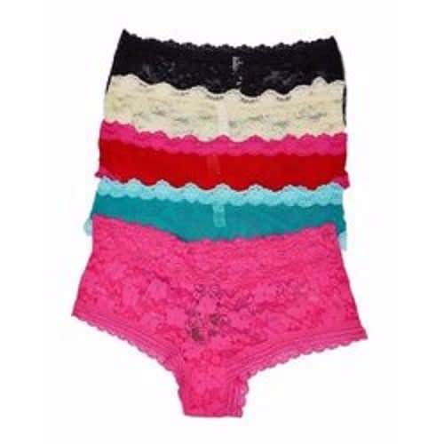 Evys Ladies Lace Panties - Pack Of 5 - Multicolour