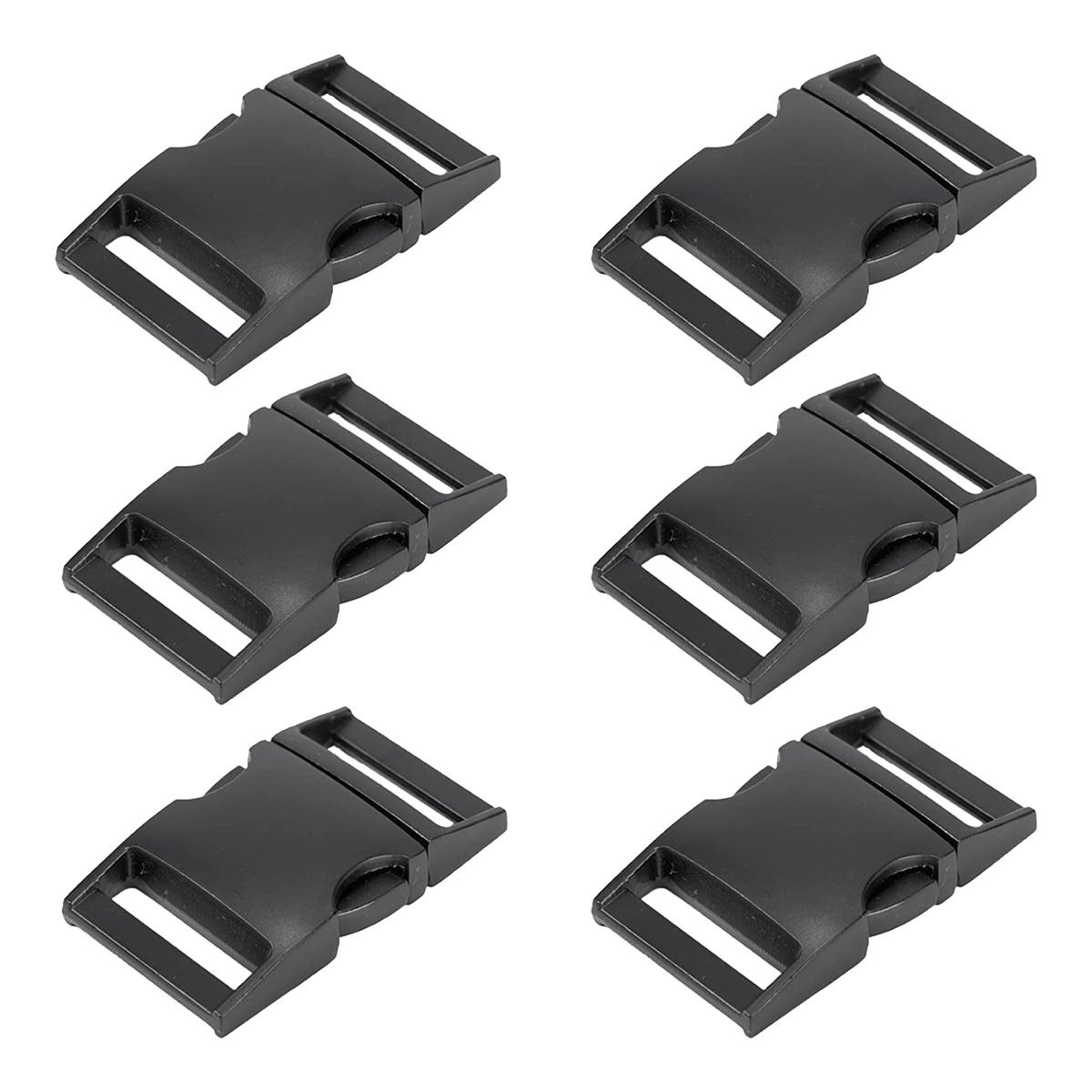 6Pcs Paracord Bracelet Buckles 6Pcs Metal Quick Release Buckles Belt Buckle1 Inch Black