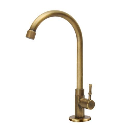 Brass Tap Single Lever Kitchen Faucet Chrome Deck Mount