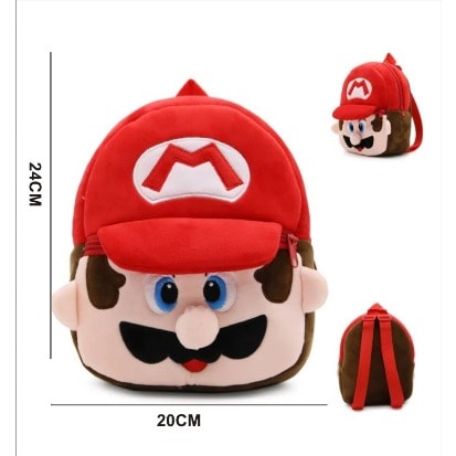 Kids Mario Cartoon Character Bag For 1-3 Years