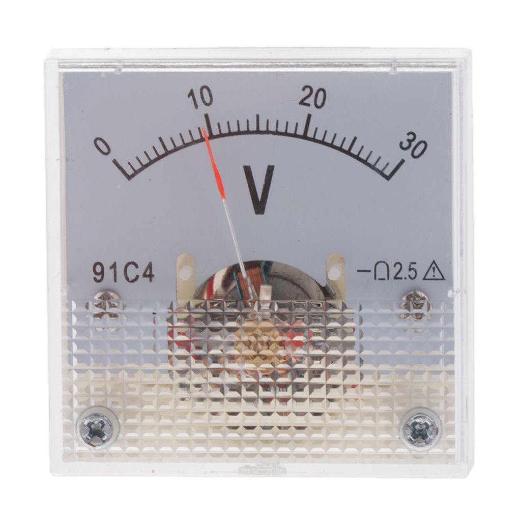 Plastic DC Rectangle Analog  Volt Panel Meter Gauge 0-30V