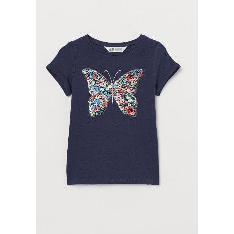Butterfly Glittery Girl Top