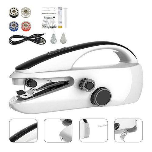 Mini Sewing Machine Handheld Art Craft With 2 Speed Single Thread For