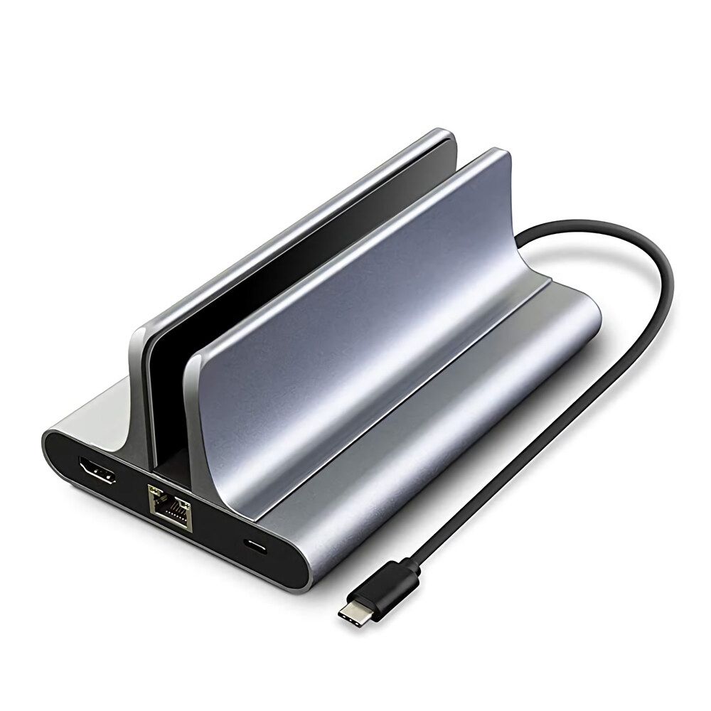 Vaydeer 6 In 1 USB Hub Docking Station Vertical Laptop Stand For Notebook