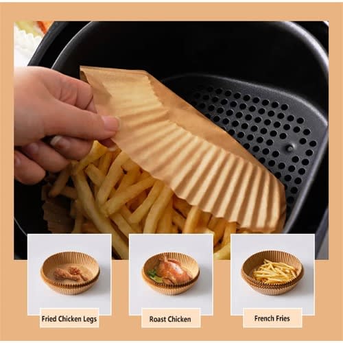 Air Fryer Natural Parchment Paper - Non-stick - 30pcs - Boxed