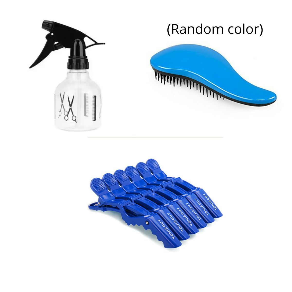 Essential Hair Care Tools (spray Bottle, Detangling Hair Brush, Crocodile Hair Clip)