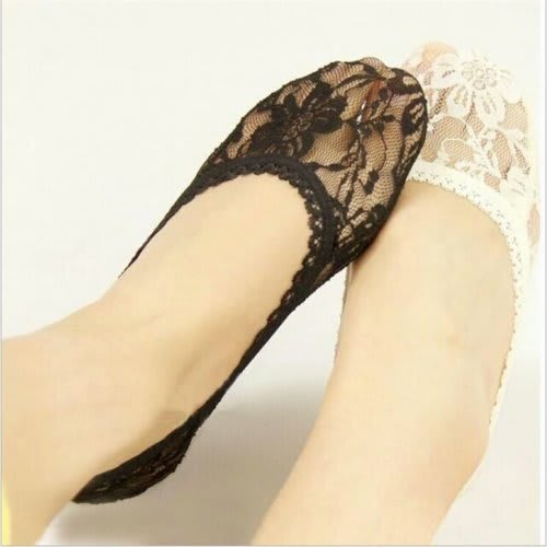 Women's  Female Invisible Lace Socks - 2 pairs