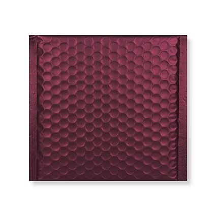 Kraft Coloured Bubble Bags - Burgundy