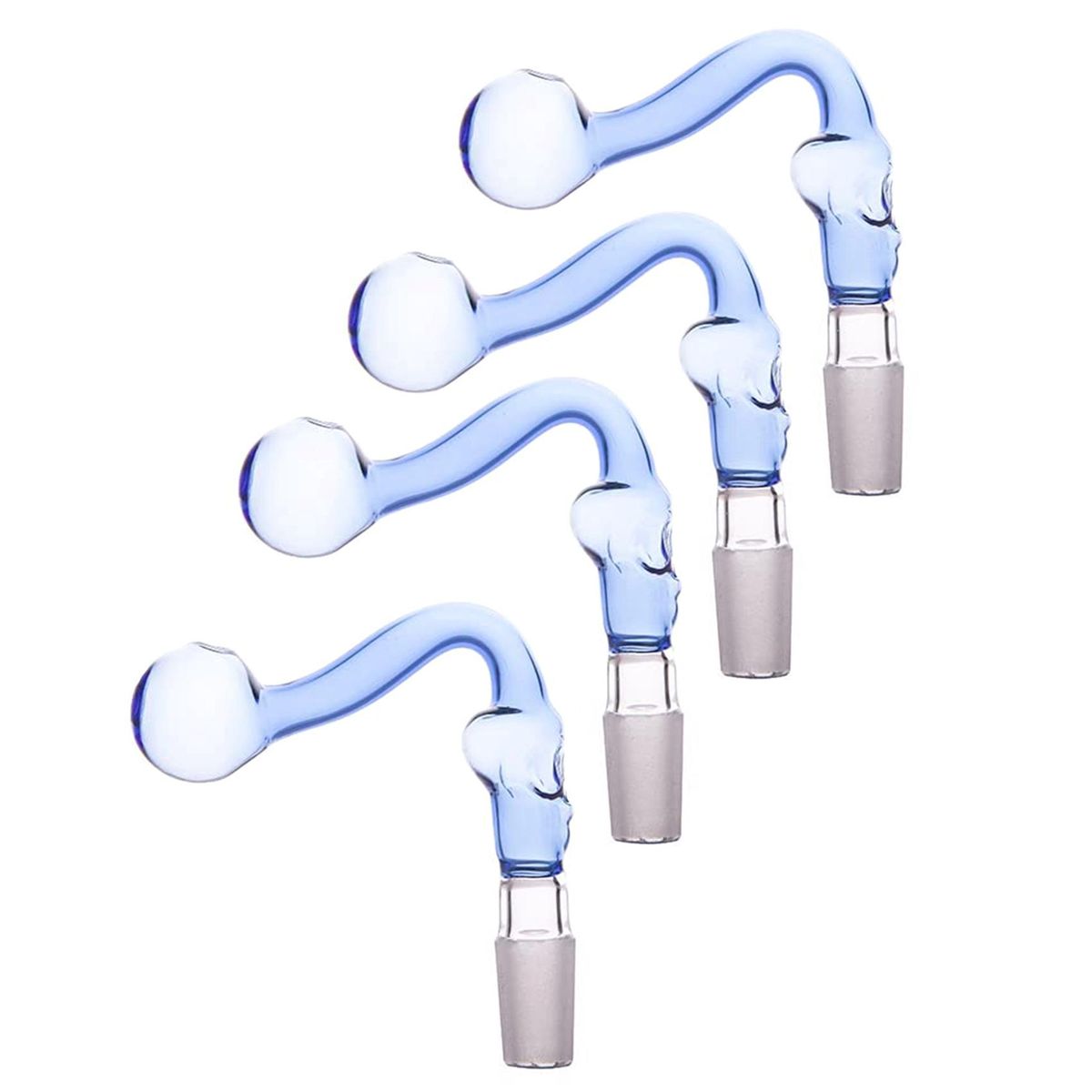 4 Pack Glass Crafts Blue Glass Oil Lamp Burner Bubbler