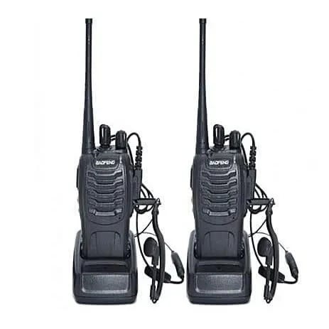 Bf-888s Two Way Radio Handheld Walkie Talkie With Earpiece - Set Of 2