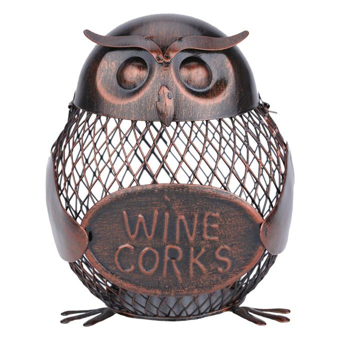 TOOARTS Owl Mesh Winebottle Holder  Owl Bottle Cork-