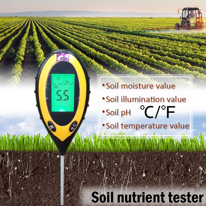 Soil Nutrient Tester LCD Soil PH Meter Moisture Meter