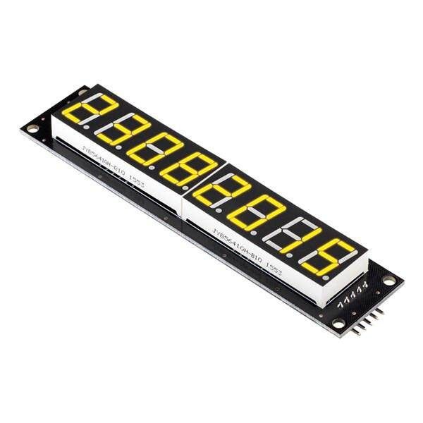 RobotDyn 8-Digit LED Display Tube 7 Segment 74HC595 Module Yellow Board