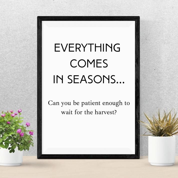THE SEASON Inspirational Wall Frame