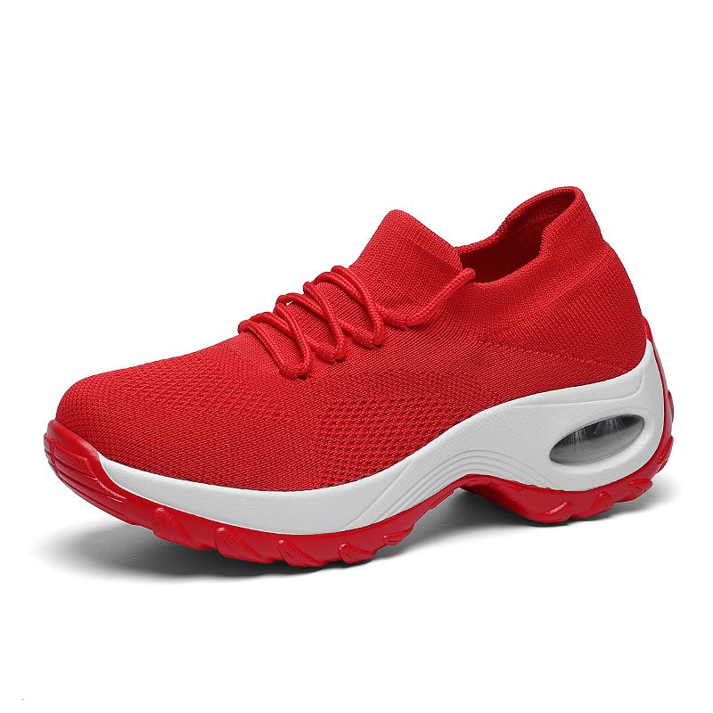 Big Size Women Sneaker Female Walking Shoes-Red