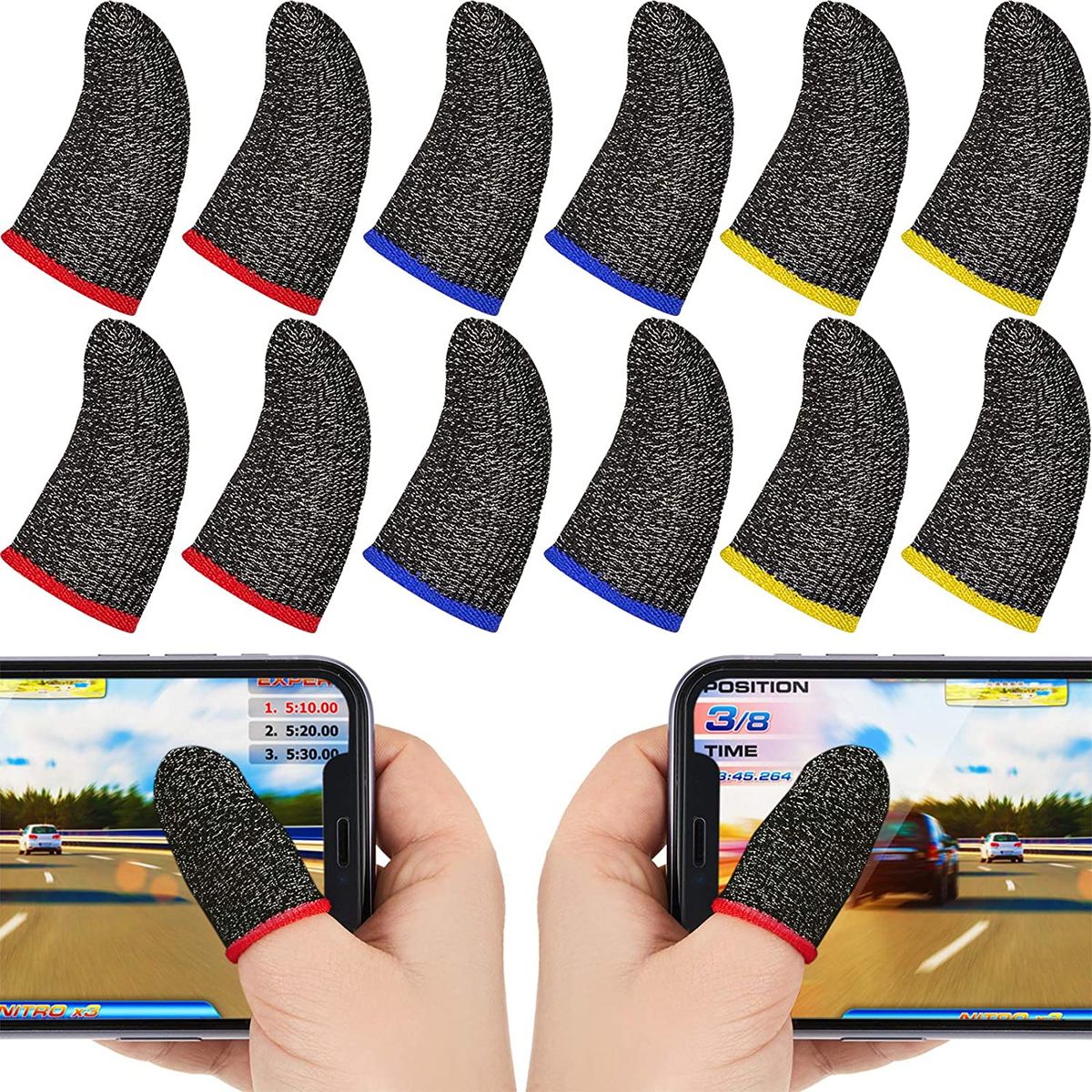 Gaming Finger Sleeves Mobile Game Finger Cots Anti-Sweat