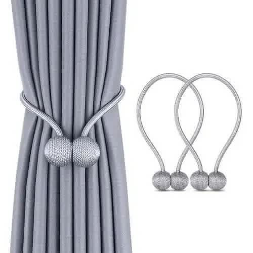 Magnetic Curtain Hook - Silver -2pcs