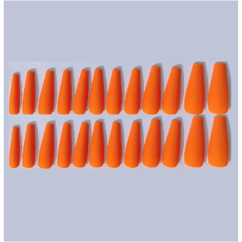 B012-matt Long Ballet Press On Nails