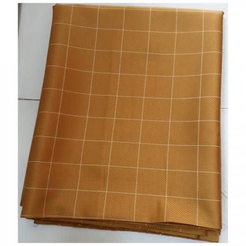 Fine Cashmere Fabric Check Gold 4 Yards
