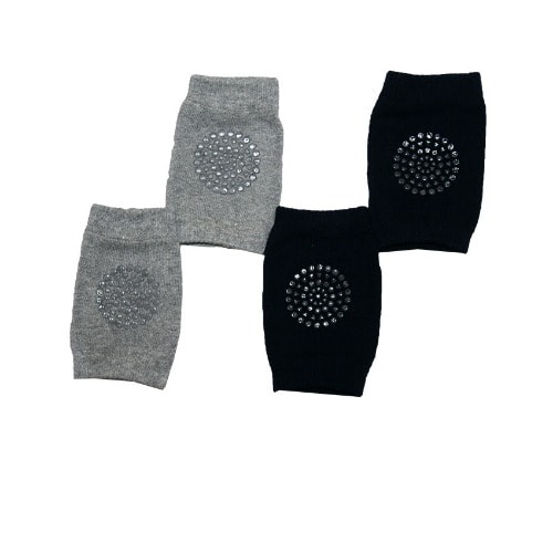 2 Pairs Of Baby Crawling Knee Pads Protectors - Navy Blue  Grey
